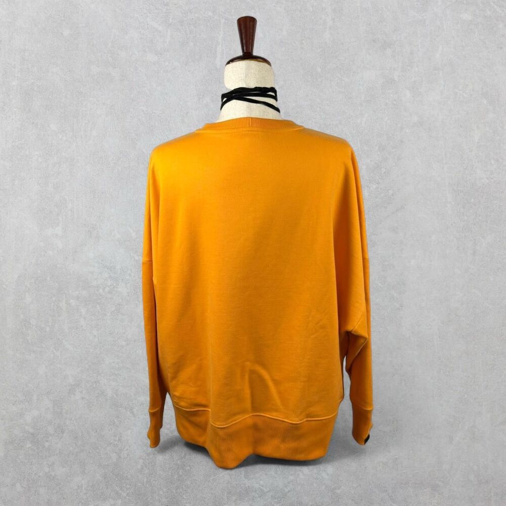 Bright Orange Pantone Oversized Dolman Sleeve Sweatshirt - Picture 4 of 6